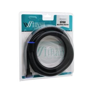 KINETEX KTX-3008 (SİYAH METAL) ÖRGÜLÜ DUŞ HORTUMU (VAKUMLU) (ANTİ TWİST=DOLANMAZ-KIVRILMAZ-KOPMAZ) (1.5MT)*72