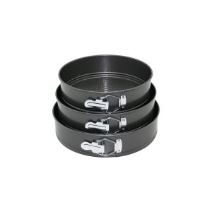 SPRINGVORMEN RA-027 ( 3 BOY ) ( YUVARLAK ) ( METAL & KELEPÇELİ ) KEK KALIP SETİ ( 24-26-28CM )*12