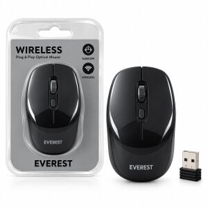 EVEREST SMW-89 ( WIRELESS & KABLOSUZ ) USB OPTİCAL MOUSE ( VAKUMLU AMBALAJ ) ( 1600DPI ) ( PİLLİ= 1AA )*100