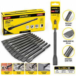 ŞAHİN TOOLS ŞHT-025 ( DÜZ ) ( MURÇ ) SDS PLUS HİLTİ MATKAP UCU 14X250MM*10X10
