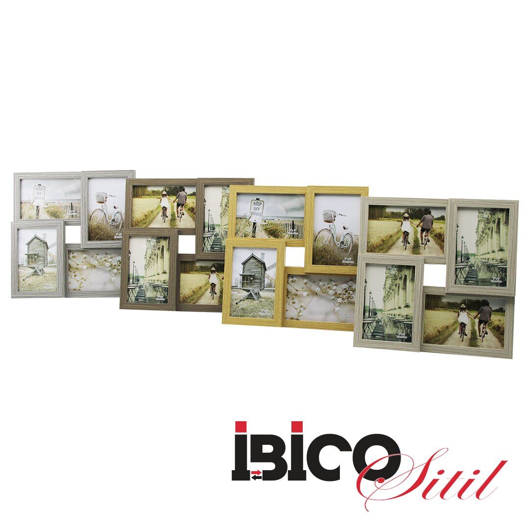 İBİCO İ12-035 ( 4LÜ & BİRLEŞİK & LÜX BAMBU ) (TEK RENK MİX ÇERÇEVE) (AİLE FOTO) AHŞAP RESİM ÇERÇEVE ( 4''X6'' & 10X15CM )*24=K