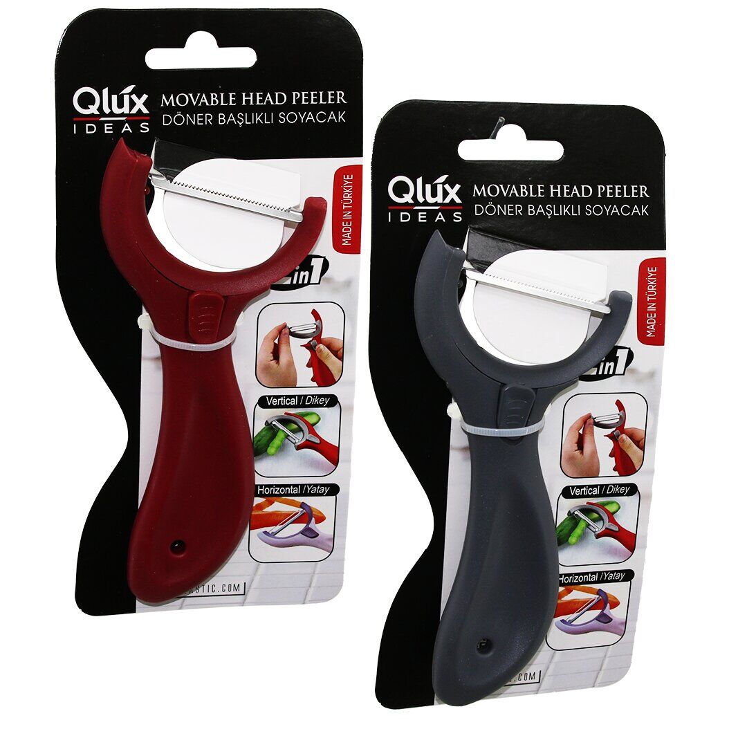 QLUX L-00623 ( 2İN1 ) DÖNER BAŞLIKLI SOYACAK ( DİKEY & YATAY KULLANIM )*50=K