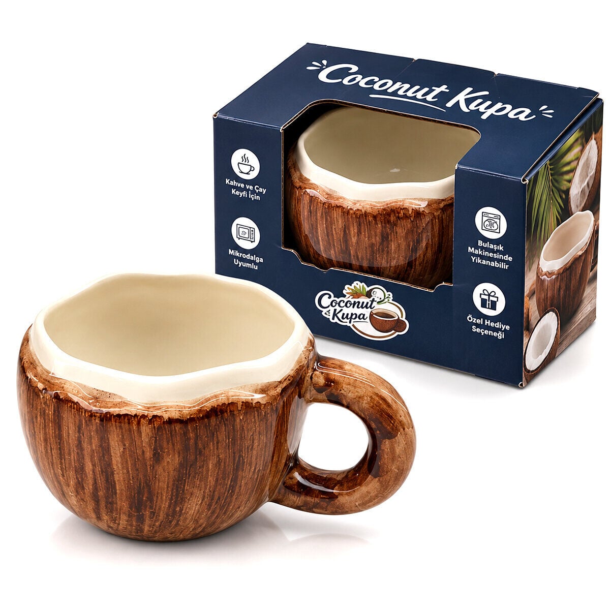 YAKUT-6066 ( COCONUT ) SERAMİK KUPA BARDAK*34=K