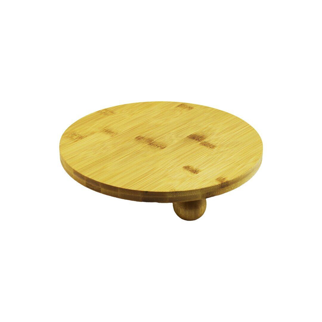 PABLITO PBT-018 ( YUVARLAK=24.5CM ) ( 3 MİNİ TOP AYAKLI ) AHŞAP BAMBU SUNUM TAHTASI & MİNİ SOFRA*12