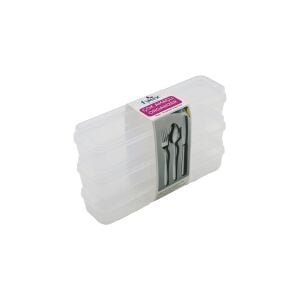 TİMEX TİM-195 (3PCS) (ŞEFFAF PLASTİK) ÇOK AMAÇLI ORGANİZER (KAPAKLI KUTU) (24X7X4.5CM) (KAŞIK-ÇATAL & KALEMLİK & KİŞ.BAKIM)*36=K