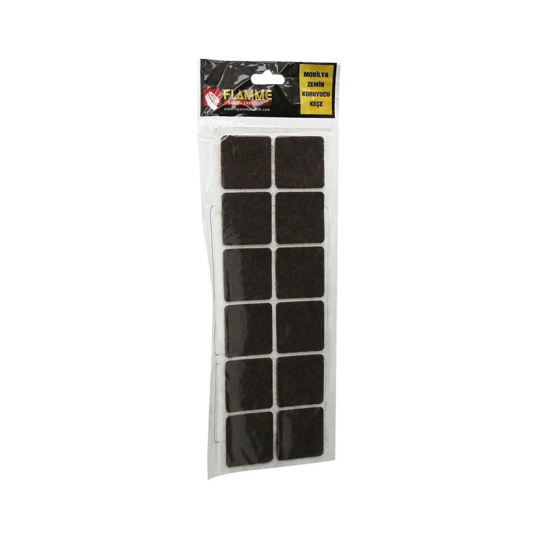 FLAMME-0022 ( 38MMX38MM ) ( KARE ) ( 12PCS ) ( ZEMİN KORUYUCU ) MOBİLYA KEÇESİ ( YAPIŞKANLI MONTAJ )*25X36