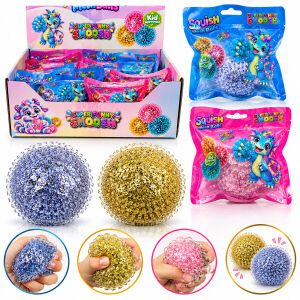 SQUISH MESH BALLS ( TIRTIKLI & SİMLİ ) ( BEYİN ) STRES TOPU ( SIKIŞTIRMALI SULU TOPLAR )*12X14