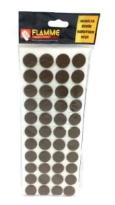 FLAMME ( 21MM ) ( YUVARLAK ) YAPIŞKAN KEÇE*25X36