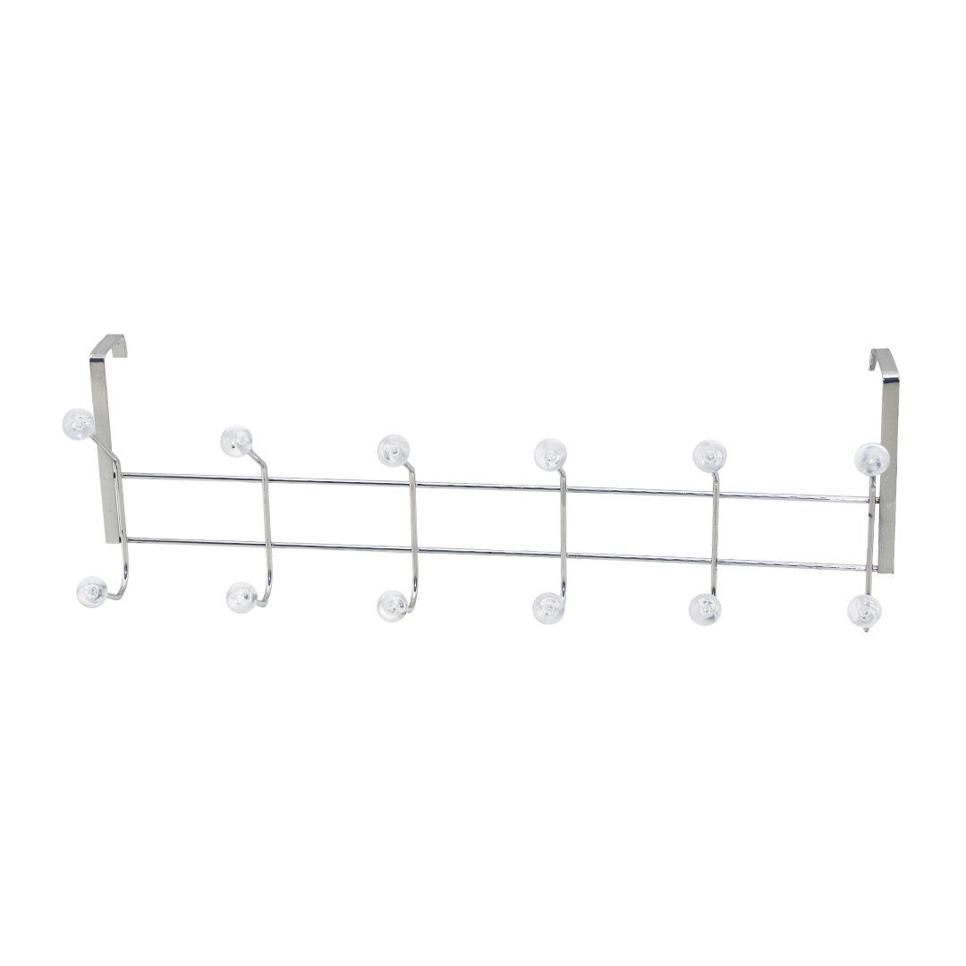 İBİCO K-13-004 ( 6 KOLLU & KROM ) ( ŞEFFAF MİKA KRİSTAL BONCUKLU ) ( METAL ) AMERİKAN KAPI ARKASI ASKI*5X10