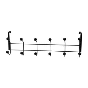 FA-12 İBİCO K13-005 ( 6 KOLLU & SİYAH ) ( SİYAH PLASTİK BONCUKLU ) ( METAL ) AMERİKAN KAPI ARKASI ASKI*5X12