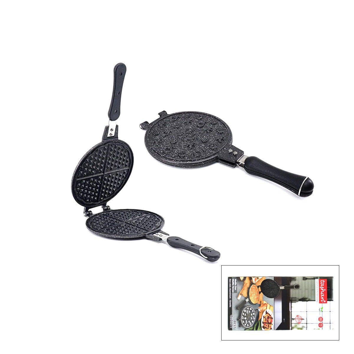 TAŞHAN TR-34-098750 ( 20CM ) GRANİT DÖKÜM WAFFLE TAVA ( BAKALİT SAP )*10