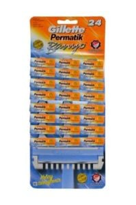 PERMATİK ( BANYO ) SAPLI JİLET KARTELA ( 48PCS )*1X20