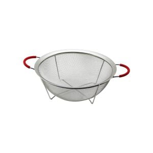 YAKUT-12325 ( 22CM ) ( TEL SEPET ) METAL SÜZGEÇ ( SİLİKON KILIFLI KULP ) ( METAL ÇERÇEVE & AYAK )*80