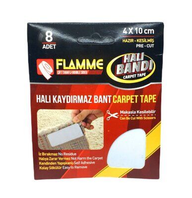 FLAMME-2116 ( 8PCS ) HALI KAYDIRMAZ ( BANT ) ( 4X10CM ) ( BANDI )*25X10
