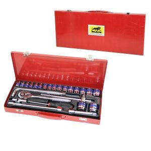 MAN ( 26PCS ) LOKMA SETİ (8--32MM) (CIRCIR & -T- & -L- & DÜZ KOL) ( SOKET & ADAPTÖR & EVRENSEL BAĞLANTI & T.VİDA) (METAL ÇANTALI)*5
