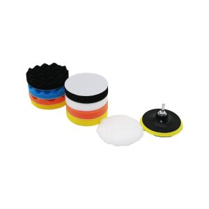 SGS-391 ( 115 MM ) ( 11PCS ) POLİSAJ SÜNGER SETİ ( 8 AD. 115MM SÜNGER- 1 POLİSAJ PED -1 M14 ADAPTÖR - 1 CIRTLI DİSK TABAN)*56