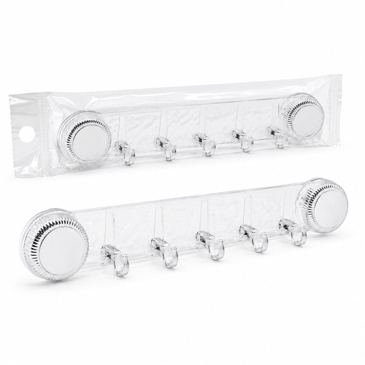 İBİCO İ13-147 ( PLASTİK ) ( POŞETLİ ) ( 5 KOLLU & VAKUMLU ) DELUX ASKISI YAPIŞKANLI ( 38.5CM & 5CM )*10X15