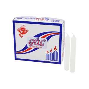 GÜL MUM KOD-210 ( BÜYÜK ) BATTAL BEYAZ MUM ( 20Lİ KUTU )*1X32