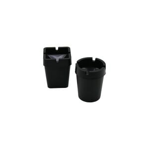 MMC PLASTİK PİHOME Pİ-411 ( SİYAH ) ( MİX=YUVARLAK & KARE ) PLASTİK KOKUSUZ KÜLLÜK*60=K