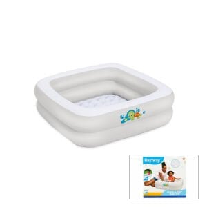 BESTWAY-51116 ( 2 HALKA ) KARE BEBEK ŞİŞME HAVUZ ( 86X86X25CM ) ( 0-3YAŞ )*8=K