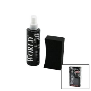 SHINE WORLD CAR ( LASTİK & TAMPON ) PARLATICI SPREY SETİ ( PLASTİK ŞİŞE ) ( 250ML ± %10 ) ( PARLATMA SÜNGERİ )*24