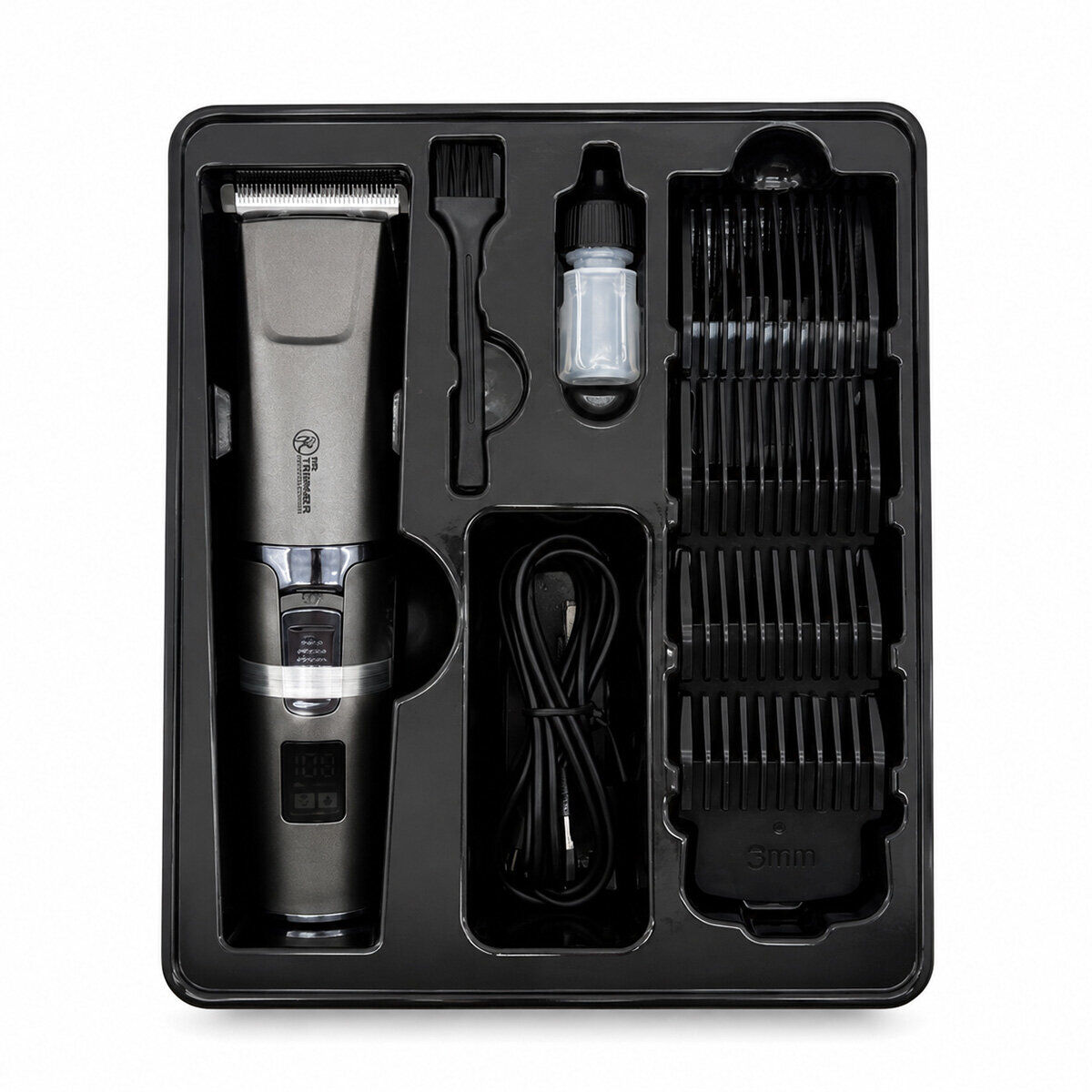 MR.TRIMMER MR-6007 SAÇ SAKAL KESME TRAŞ MAKİNESİ ŞARJLI ( DİJİTAL GÖSTERGELİ ) ( 180° DÖNER BAŞLIK ) ( 3-6-9-12MM TARAK )*40