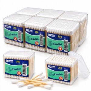 VMAX VM-132 ( 200PCS ) KULAK ÇÖPÜ ( BAMBU & PAMUKLU ÇUBUK )*6X40