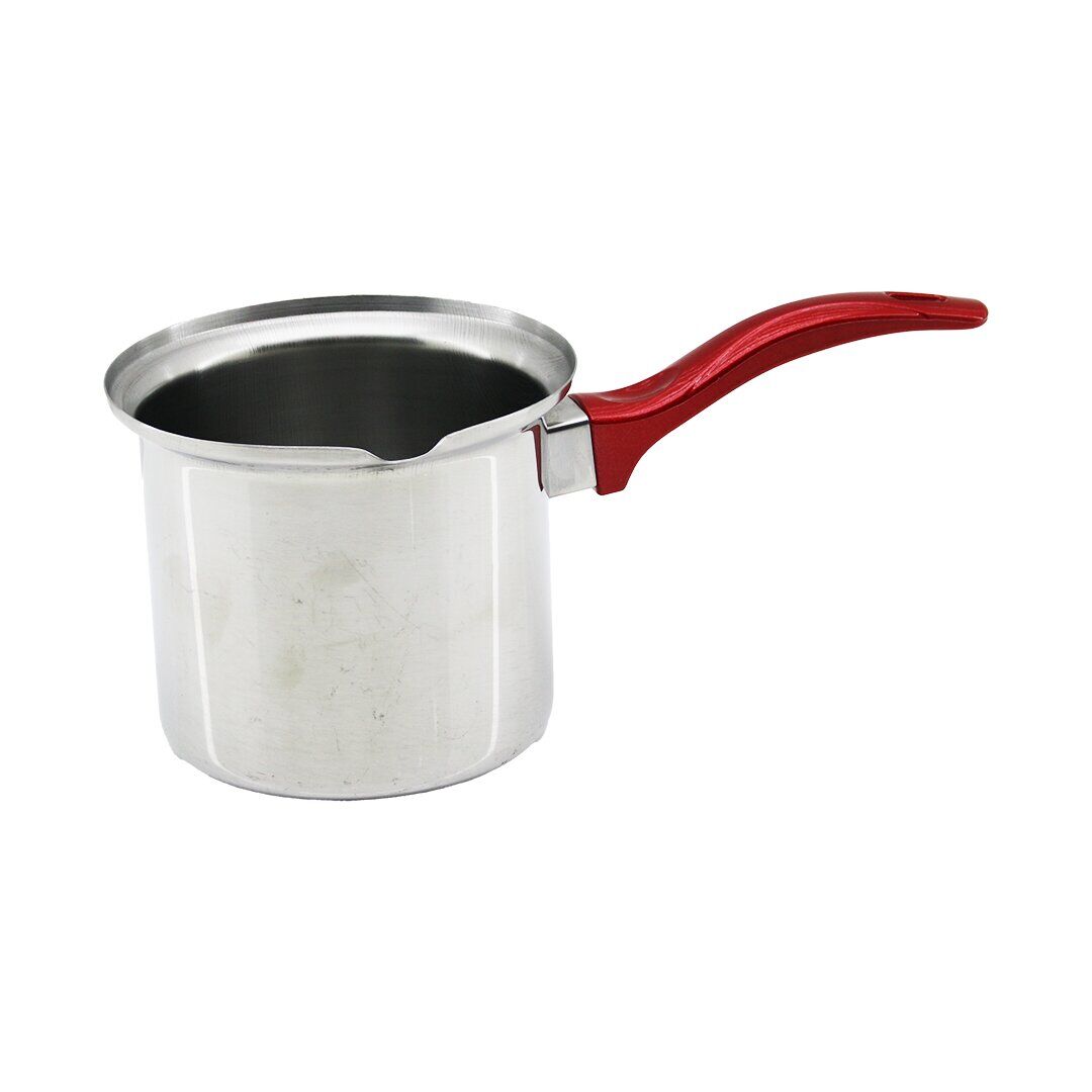 İBİCO K22-004 ( NO-6 ) ÇELİK CEZVE ( KIRMIZI KULP )*60