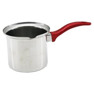 İBİCO K22-005 ( NO-7 ) ÇELİK CEZVE ( KIRMIZI KULP )*100