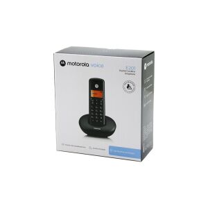 MOTOROLA E-201 ( SİYAH ) (DİJİTAL) (KABLOSUZ & TELSİZ) TELEFON (ARAYAN NO GÖRME) (50 HAFIZA) (300M ALAN)*10