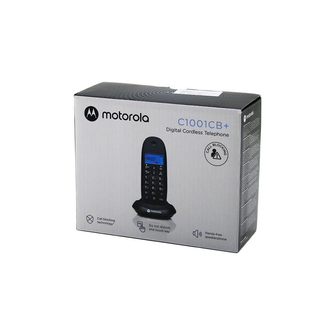 MOTOROLA C1001CB ( SİYAH ) (DİJİTAL) (KABLOSUZ & TELSİZ) TELEFON (ARAYAN NO GÖRME) (50 HAFIZA)*8