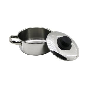 İBİCO K22-011 ( 14CM ) ( METAL KAPAK ) ( MİNİ)  ÇELİK TENCERE*50