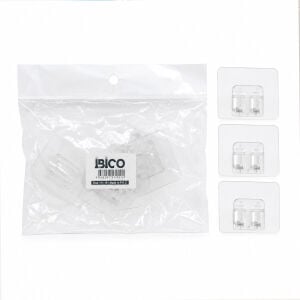 İBİCO İ17-151 ( 10PCS ) ASKI ( ÇİFT KANCALI PLASTİK ) ASKI ( ŞEFFAF PVC YAPIŞKANLI MONTAJ )*25X12
