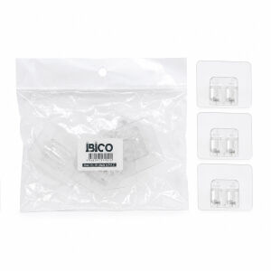 İBİCO İ17-151 ( 10PCS ) ASKI ( ÇİFT KANCALI PLASTİK ) ASKI ( ŞEFFAF PVC YAPIŞKANLI MONTAJ )*25X12