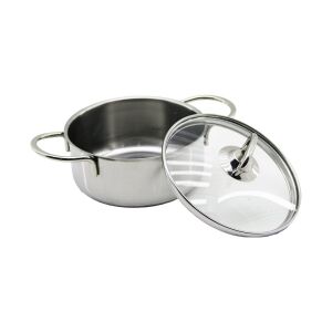 İBİCO K22-012 ( 14CM ) ( CAM KAPAK ) ( MİNİ)  ÇELİK TENCERE*40