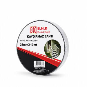 BHD-00468 ( 25MM X 10MT ) ( KAYDIRMAZ ) ( SİYAH ) BANT ( BANDI )*72