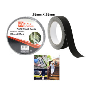 B.H.D BHD-00470 ( 25MM X 25MT ) ( KAYDIRMAZ ) ( SİYAH ) BANT ( BANDI )*48