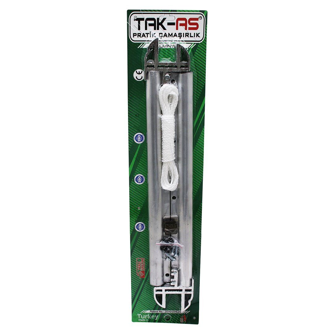 TAK-AS İPSAN TKS-12 ( MERMERE MONTAJLI ) ( KATLANIR ) ÇAMAŞIR ASKISI*25