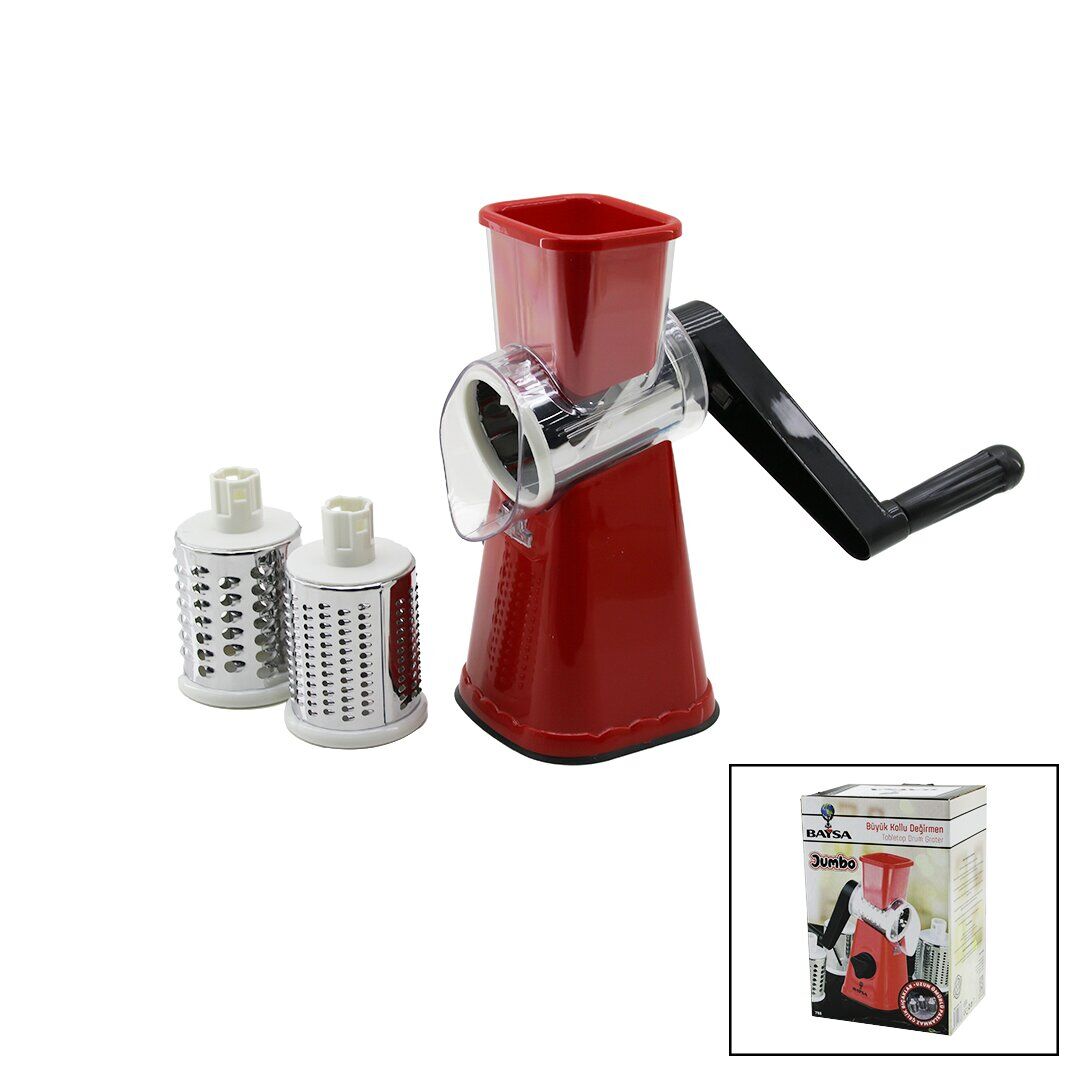 BAYSA-788 BÜYÜK JUMBO KOLLU DEĞİRMEN & RENDE DOĞRAYICI ( 3PCS ÇELİK BAŞLIK )*24