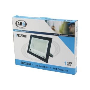 ARS KOD-346297 MODEL-ARS200W ( TEKLİ ) ( 200W ) LED PROJEKTÖR ( 29X22CM) (AYDINLATMA AÇISI: 120°) (50.000 SAAT ÖMÜR)*10
