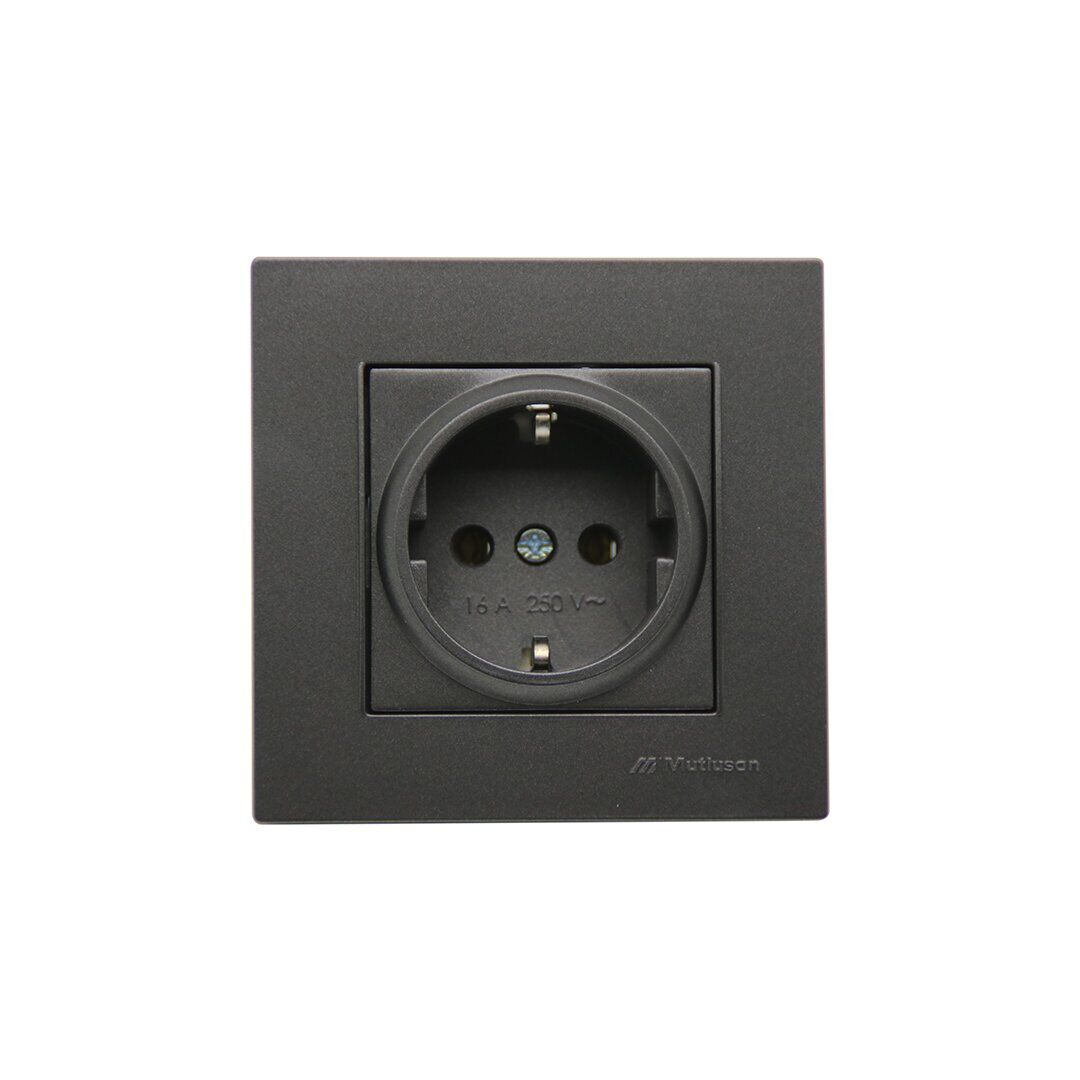 MUTLUSAN RİTA-2220 600 0295 ( POŞETLİ ) ( FÜME & TOPRAKLI PRİZ ) ÇERÇEVELİ*12X10