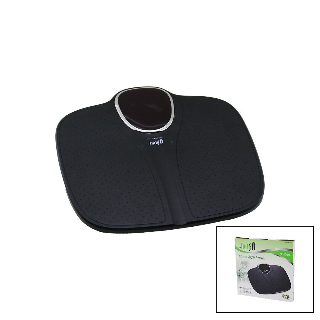 TECHFİT TF-1069 (DİJİTAL DİZAYN & NOKTALI ZEMİN) DİJİTAL BASKÜL TERAZİ TARTI (180KG/100GR) (LCD EKRAN & SENSÖR & ODA ℃)*10