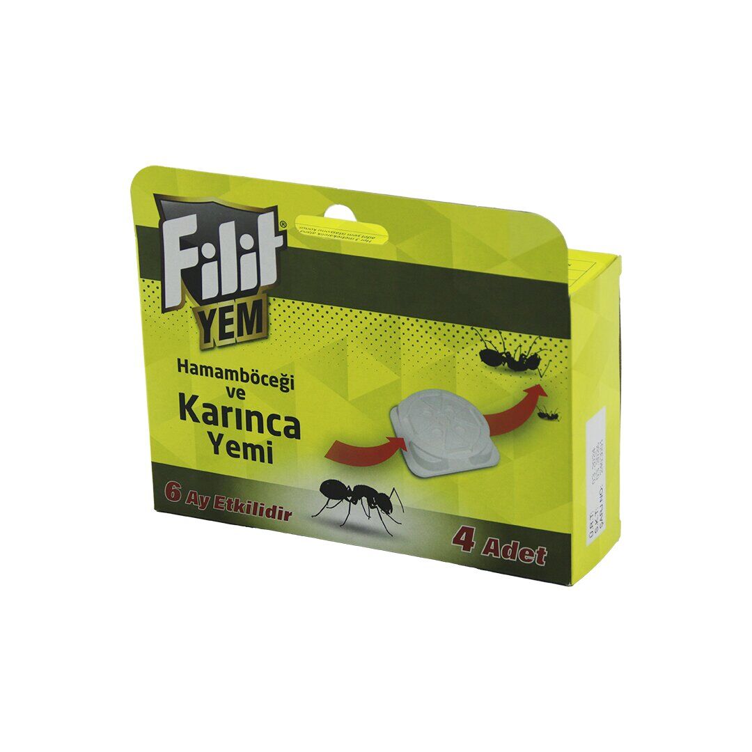 FİLİT ( 4PCS ) KARINCA & HAMAM BÖCEK ( YEMİ ) ( 6AY ETKİLİ & İSTASYON ) ( YEM: 1.5GR X 4AD.=6GR )*6X8