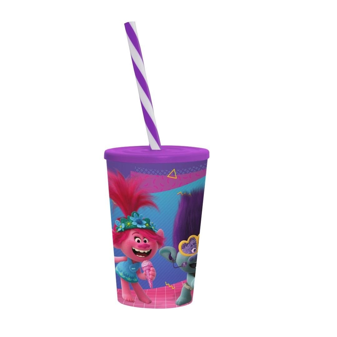 340 CC LISANSLI PIPETLI BARDAK-MOR TROLLS-ÇRP *36