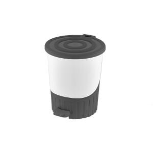DÜNYA-01070-413 ( ANTRASİT GRİ ) PASTEL - ( LÜX ) ( 14LT ) ( PEDALLI ) ÇÖP KOVASI PLASTİK ( 315X285X335MM )*6=K