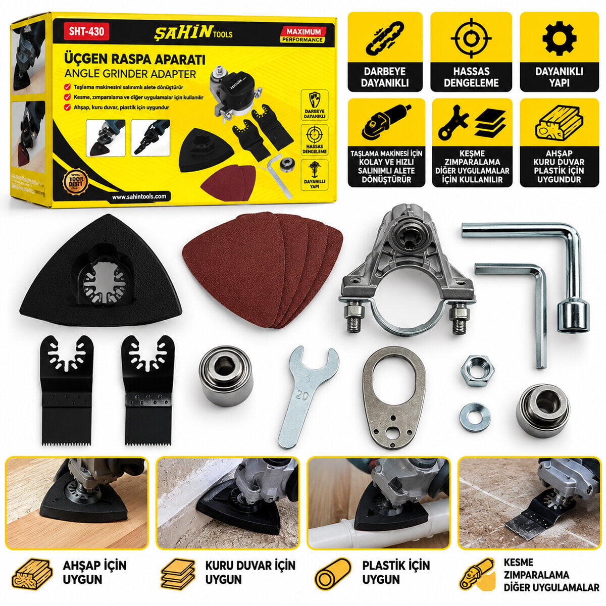 ŞAHİN TOOLS ŞHT-430 RASPA APARATI ( RASPA & KAZIMA & KESME & ZIMPARALAMA )*50