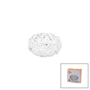 DELİ GLASS TYG-1208-1/L1 ( KÜÇÜK ) ( CAM & DIAMOND KRİSTAL ŞEKİL ) YUVARLAK KÜLLÜK ( ÇAP: 11.2CM & D: 4.4CM )*36