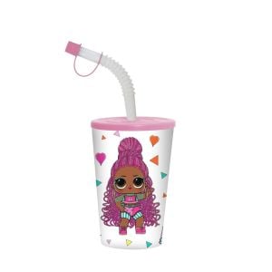 340 CC LISANSLI KÖRÜKLÜ PIPETLI PP BARDAK-LOL SPLATTERS *36