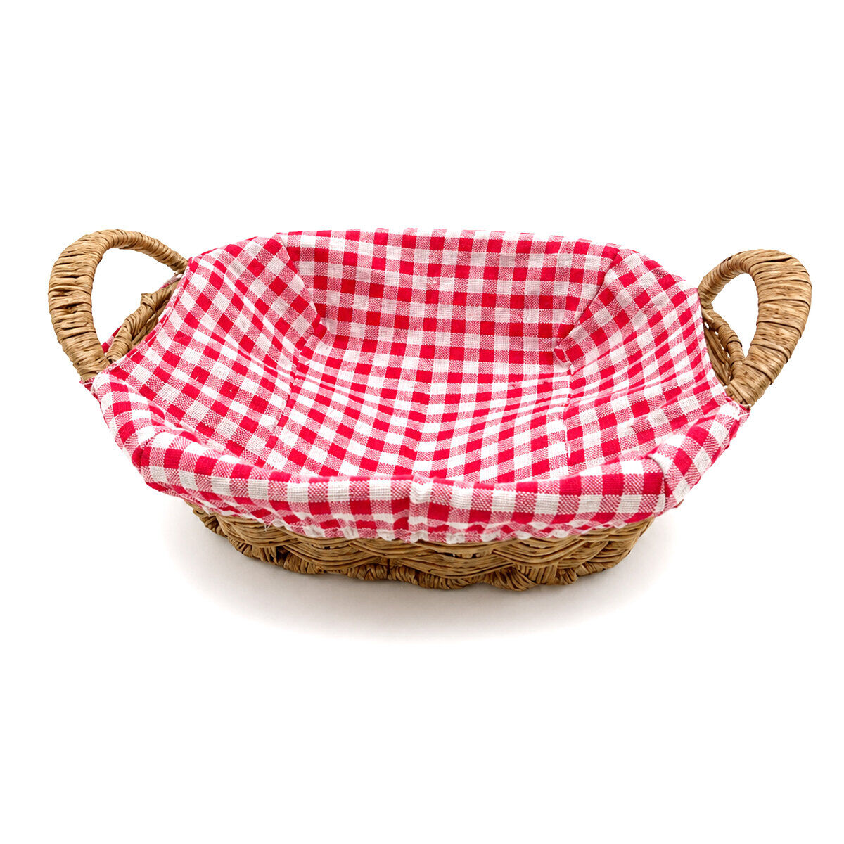 İBİCO İ22-388 ( OVAL ) ( RENKLİ BEZLİ ) ( AHŞAP HASIR ) EKMEK & ÇOK AMAÇLI SEPET 28X22CM*36