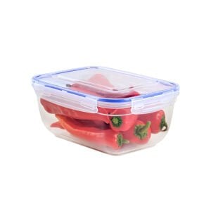 DÜNYA DP-30115-102 ( 4000ML & DİKDÖRTGEN ) ( ŞEFFAF & BEYAZ ) SAKLAMA KABI ( CONTALI & SIZDIRMAZ )*12=K